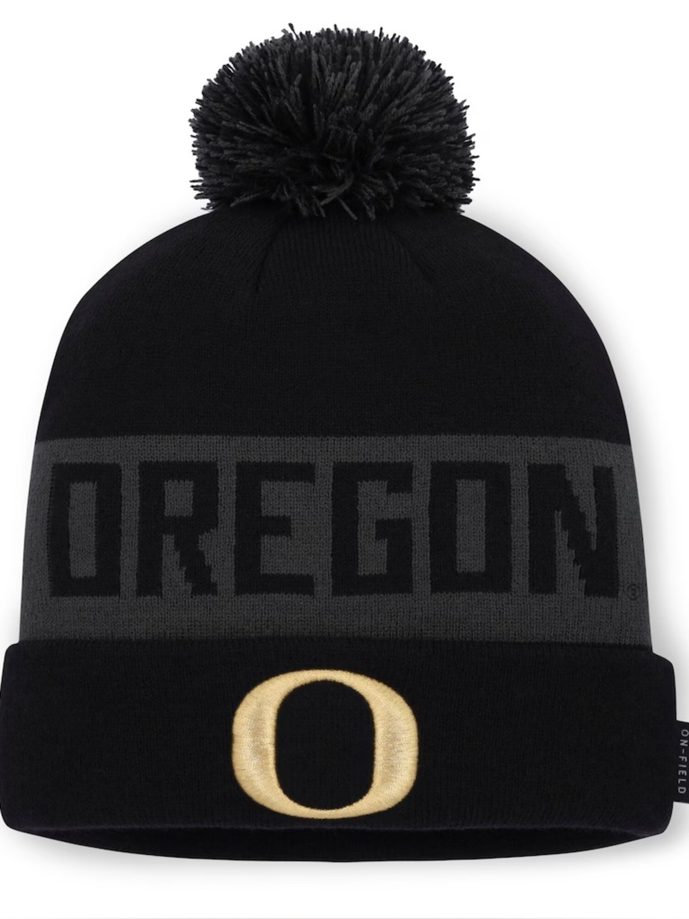 Men's Nike Black Oregon Ducks Shoe Duck Peak Pom Beanie NEW
